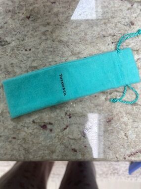 Tiffany & Co. Turquoise Velvet Drawstring Pouch